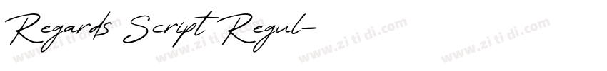 Regards Script Regul字体转换